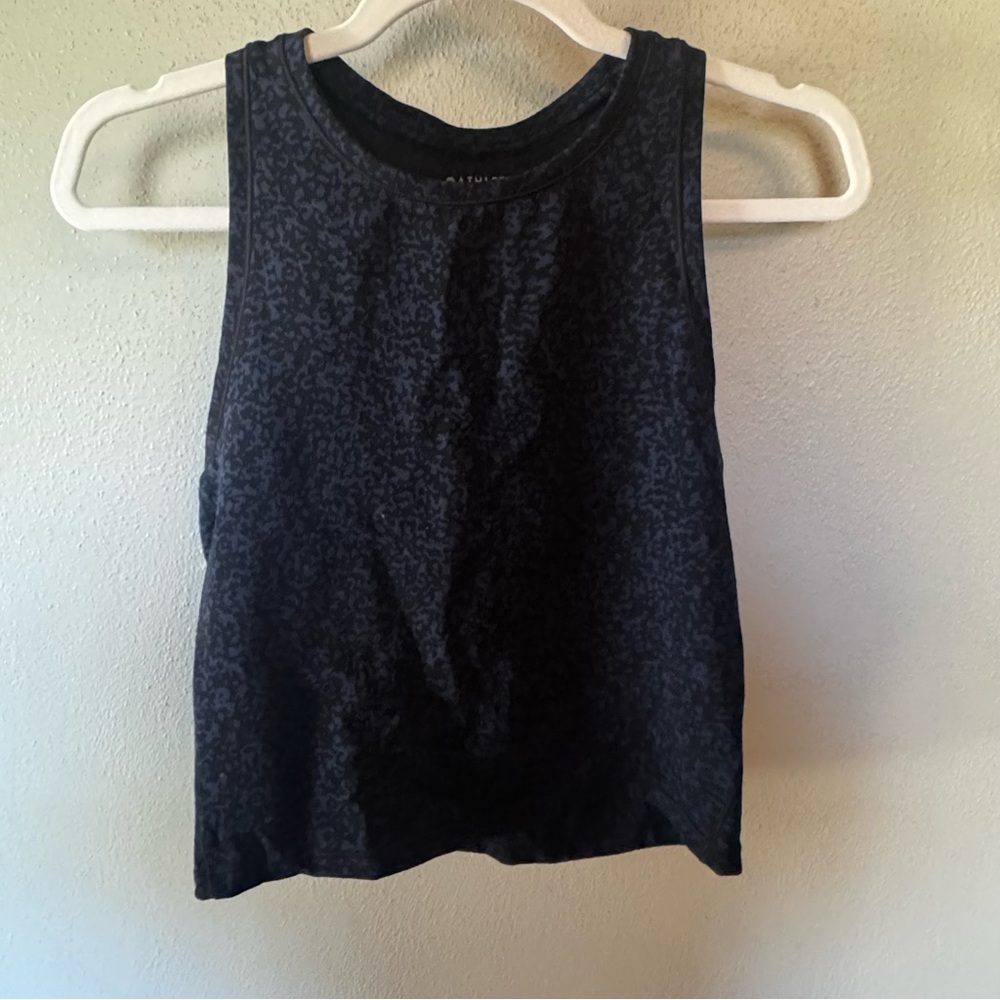 Athleta Black Sleeveless Crop Tank